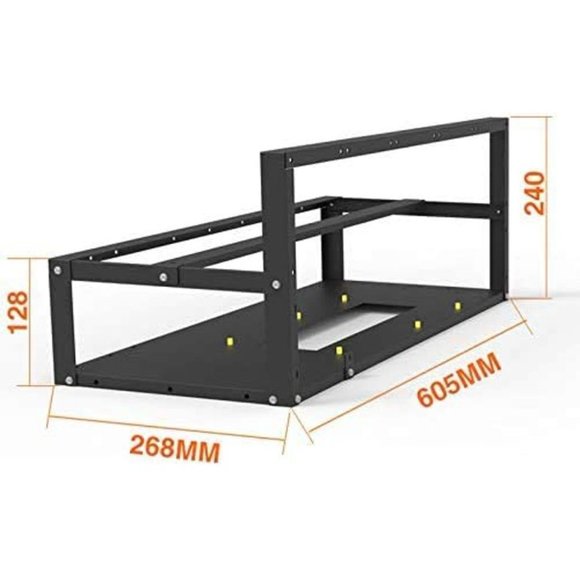Mazepoly 6GPU/ 8GPU Steel Mining Rig Frame Open Air Miner for Mining Crypto - Picture 2 of 2
